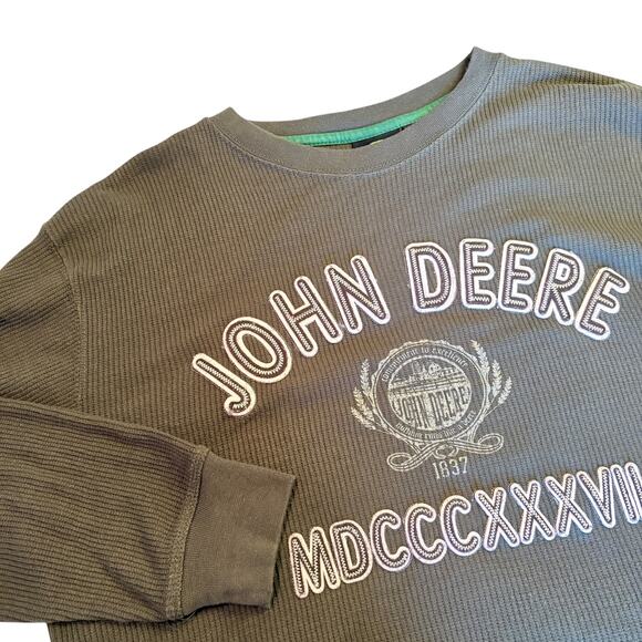 John Deere Waffle Thermal Shirt Sz M - Picture 1 of 10